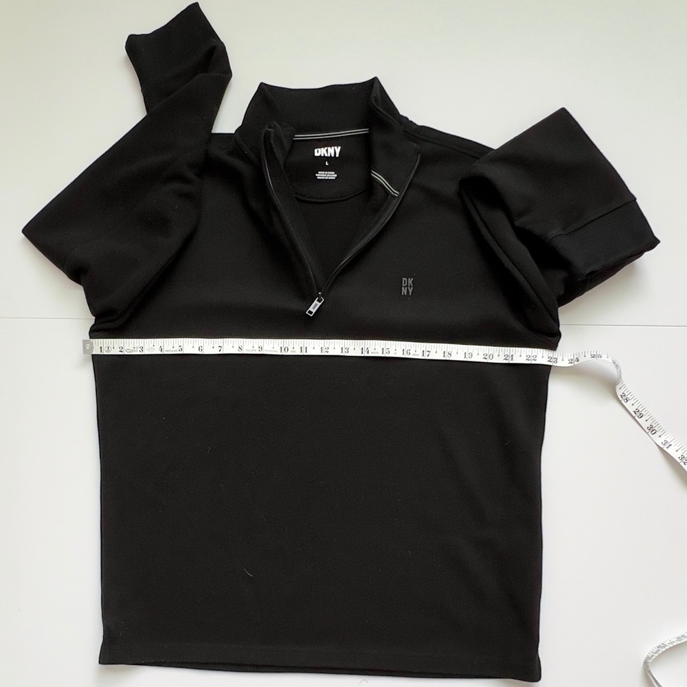 DKNY Black Half-Zip Sweatshirt - Picture 4 of 5